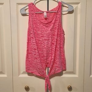 No Boundaries see-through pink tank top
